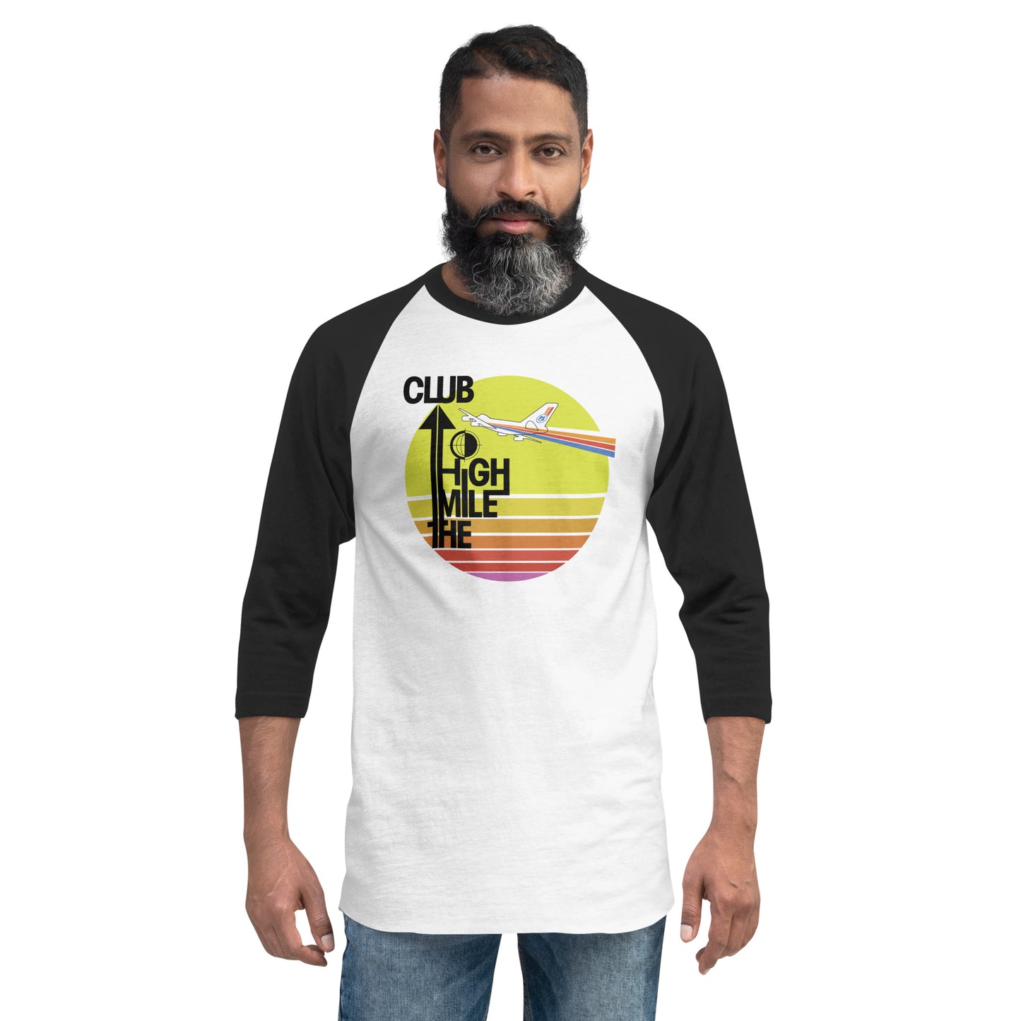 Retro "Mile High Club" Raglan Tee - Unisex - 6 COLORS