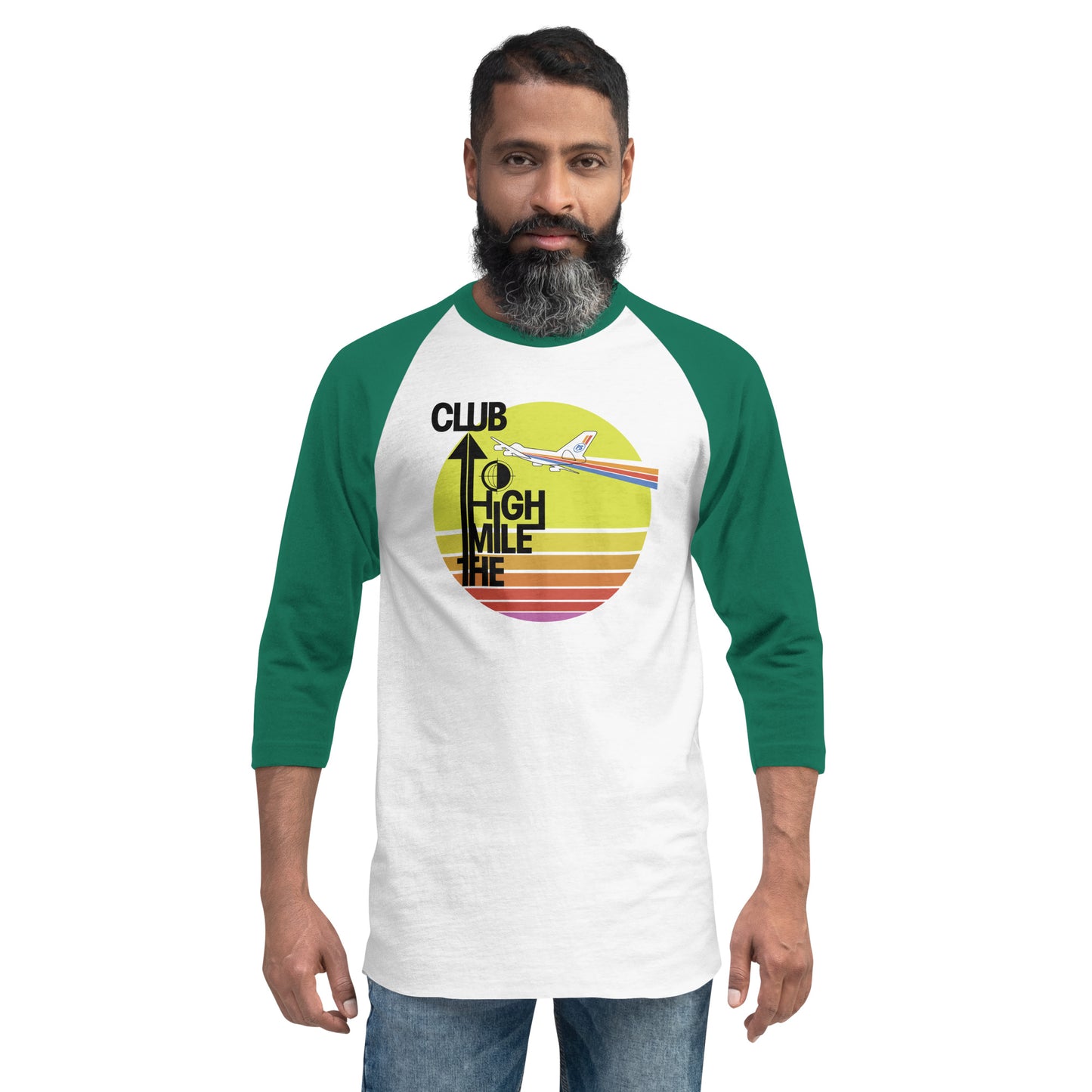 Retro "Mile High Club" Raglan Tee - Unisex - 6 COLORS