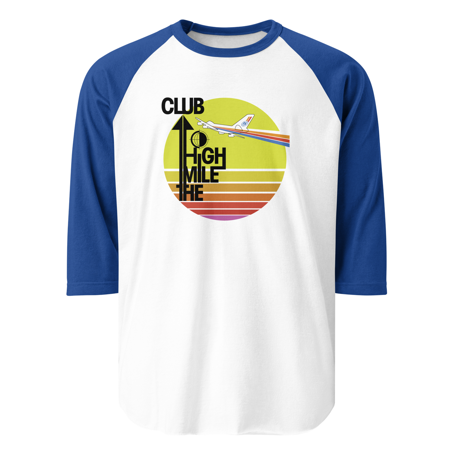 Retro "Mile High Club" Raglan Tee - Unisex - 6 COLORS