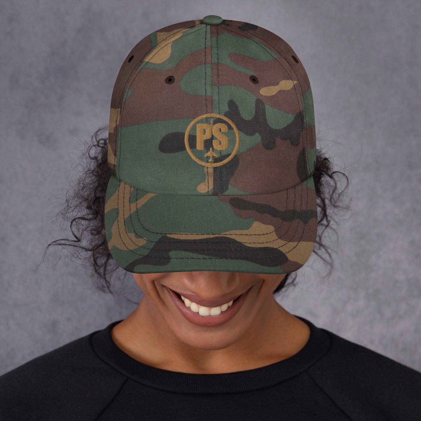 PS Embroidered Logo Camo Dad Hat