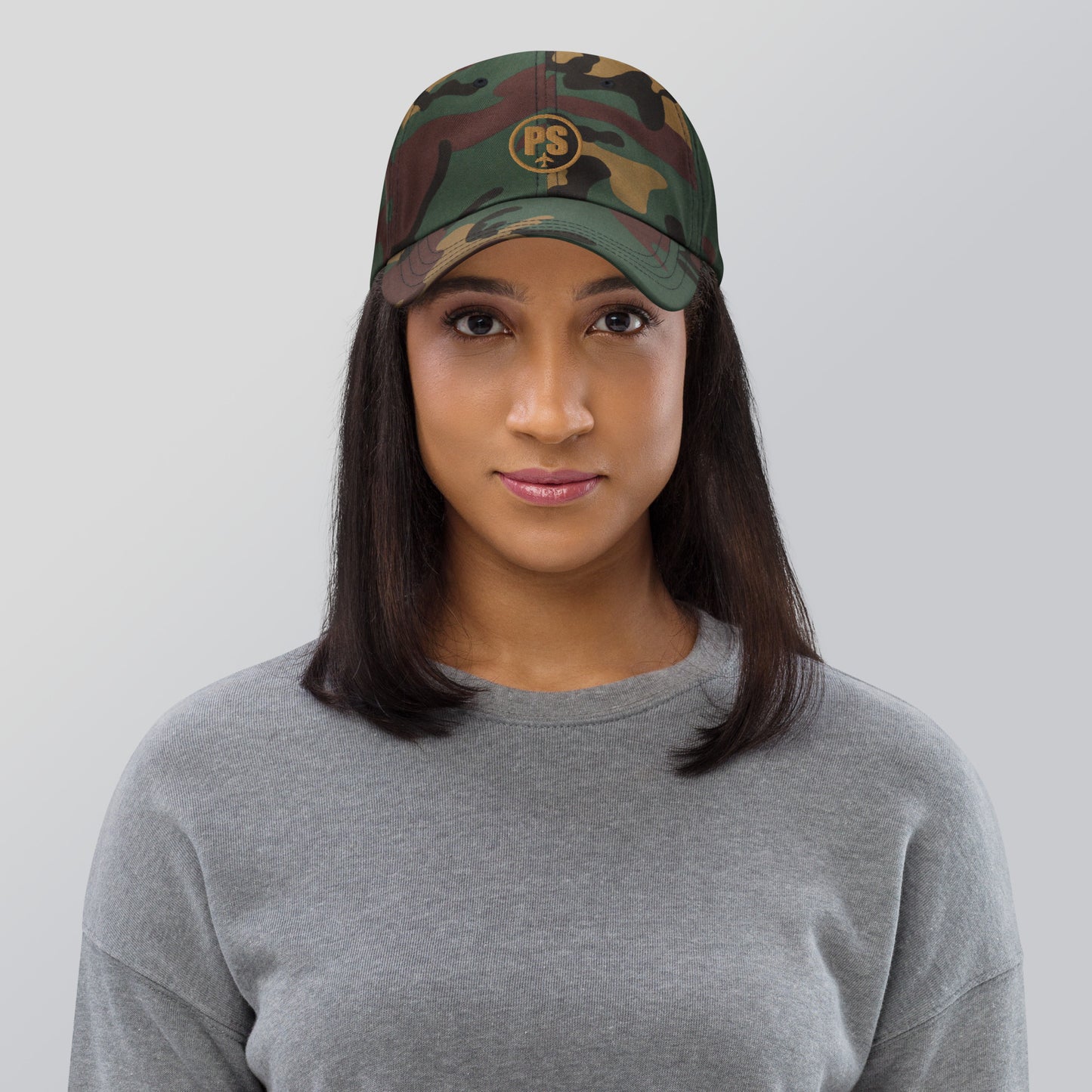 PS Embroidered Logo Camo Dad Hat