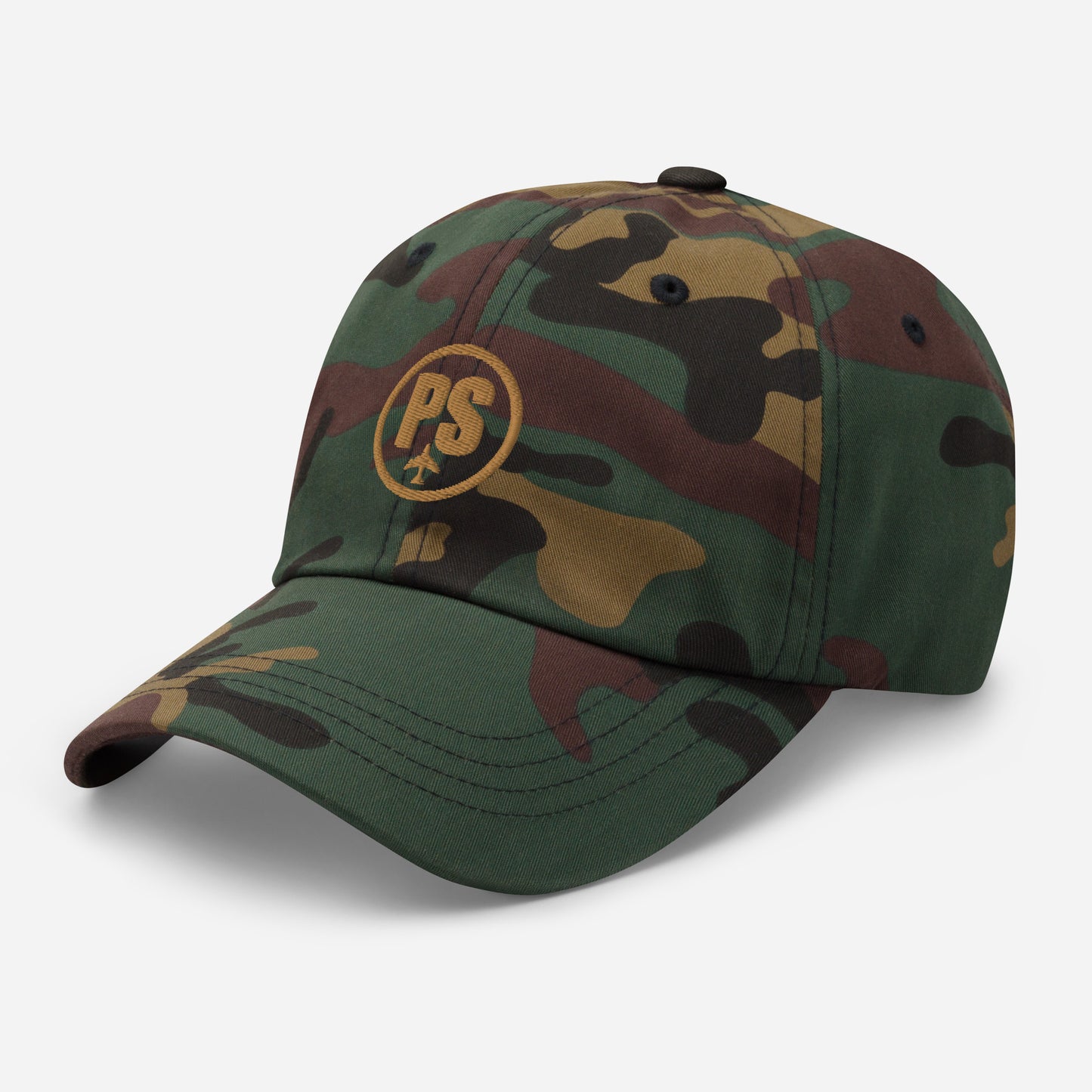 PS Embroidered Logo Camo Dad Hat