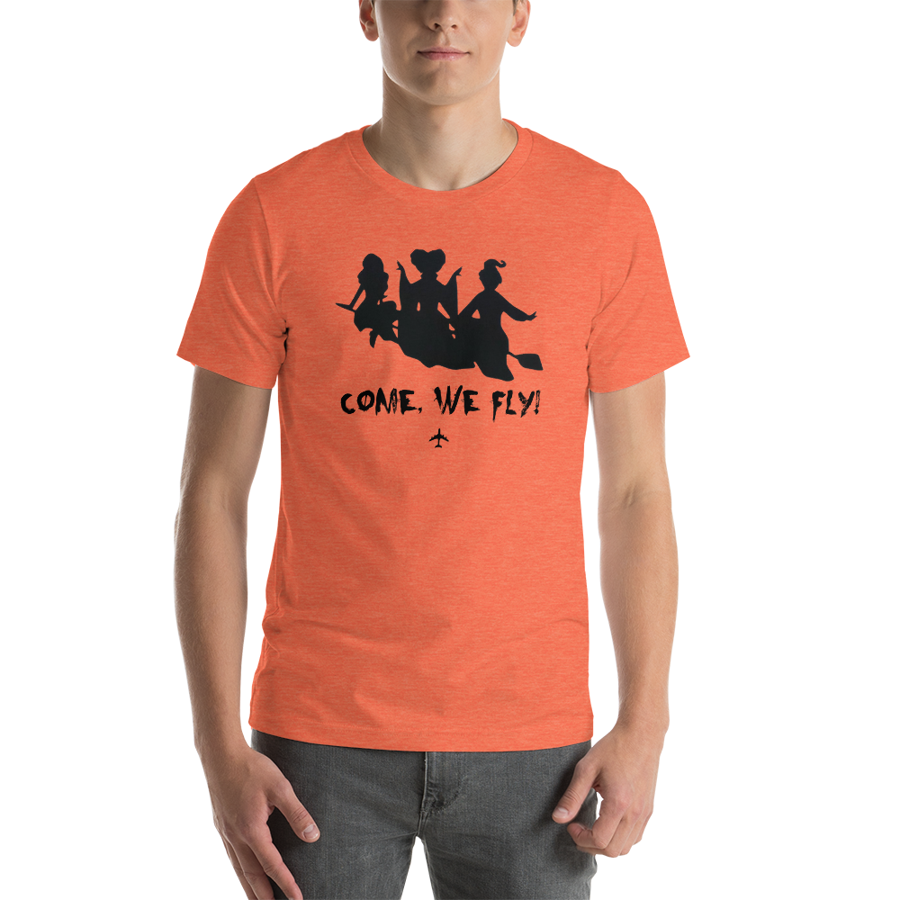 "Come, We Fly!" Hocus Pocus Tee - UNISEX - ORANGE - 2 COLORS