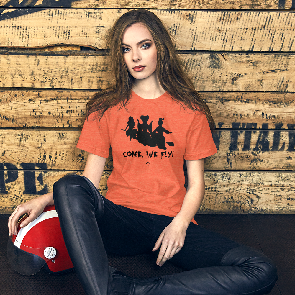 "Come, We Fly!" Hocus Pocus Tee - UNISEX - ORANGE - 2 COLORS