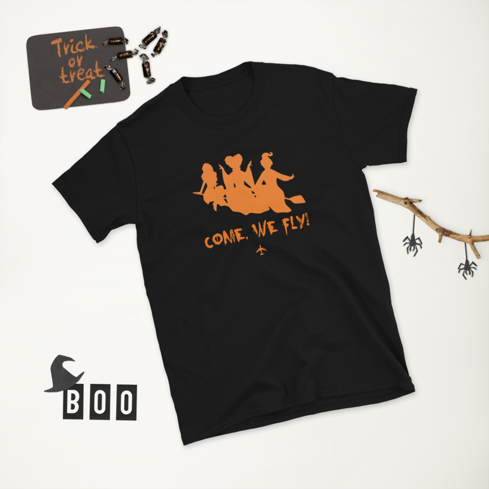 "Come, We Fly!" Hocus Pocus Tee - UNISEX - BLACK