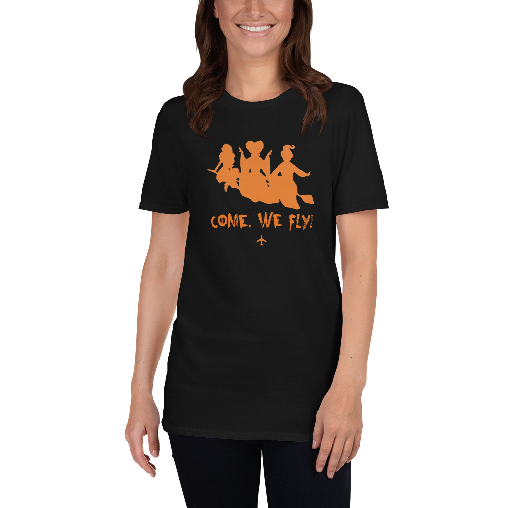 "Come, We Fly!" Hocus Pocus Tee - UNISEX - BLACK