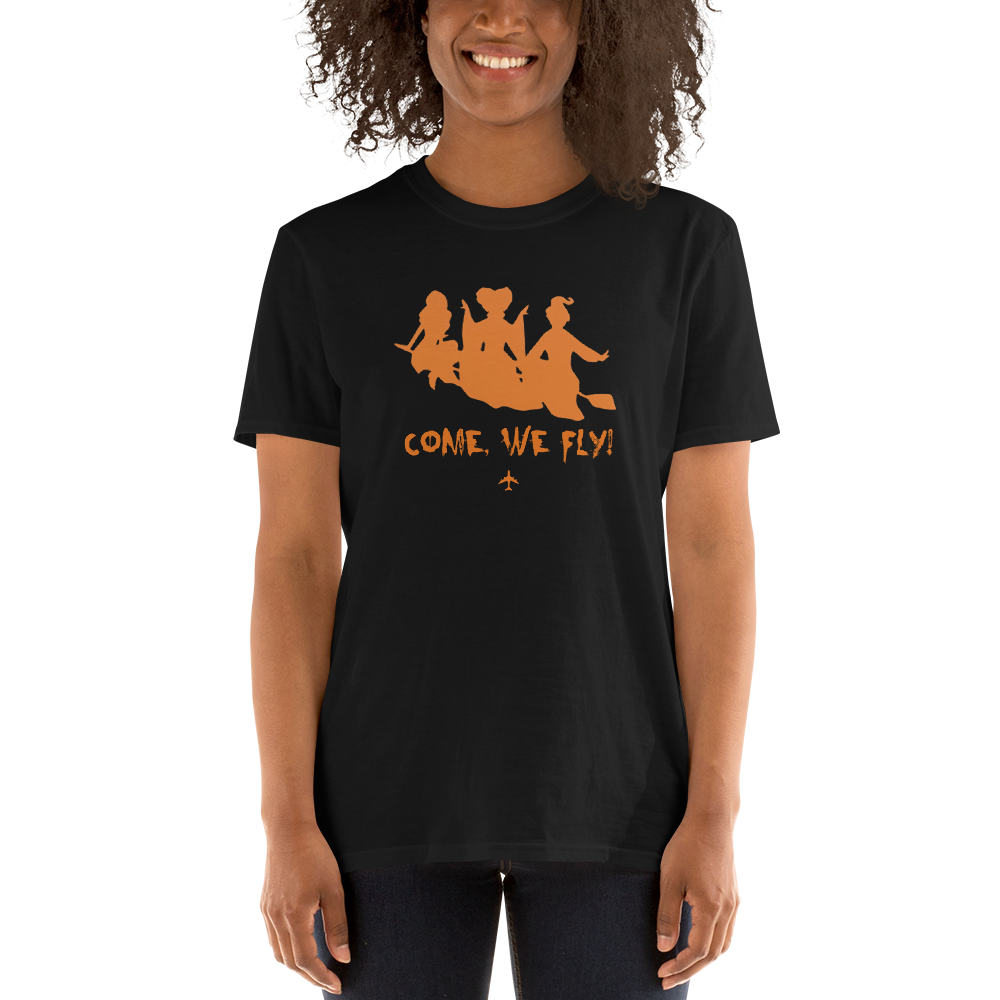 "Come, We Fly!" Hocus Pocus Tee - UNISEX - BLACK