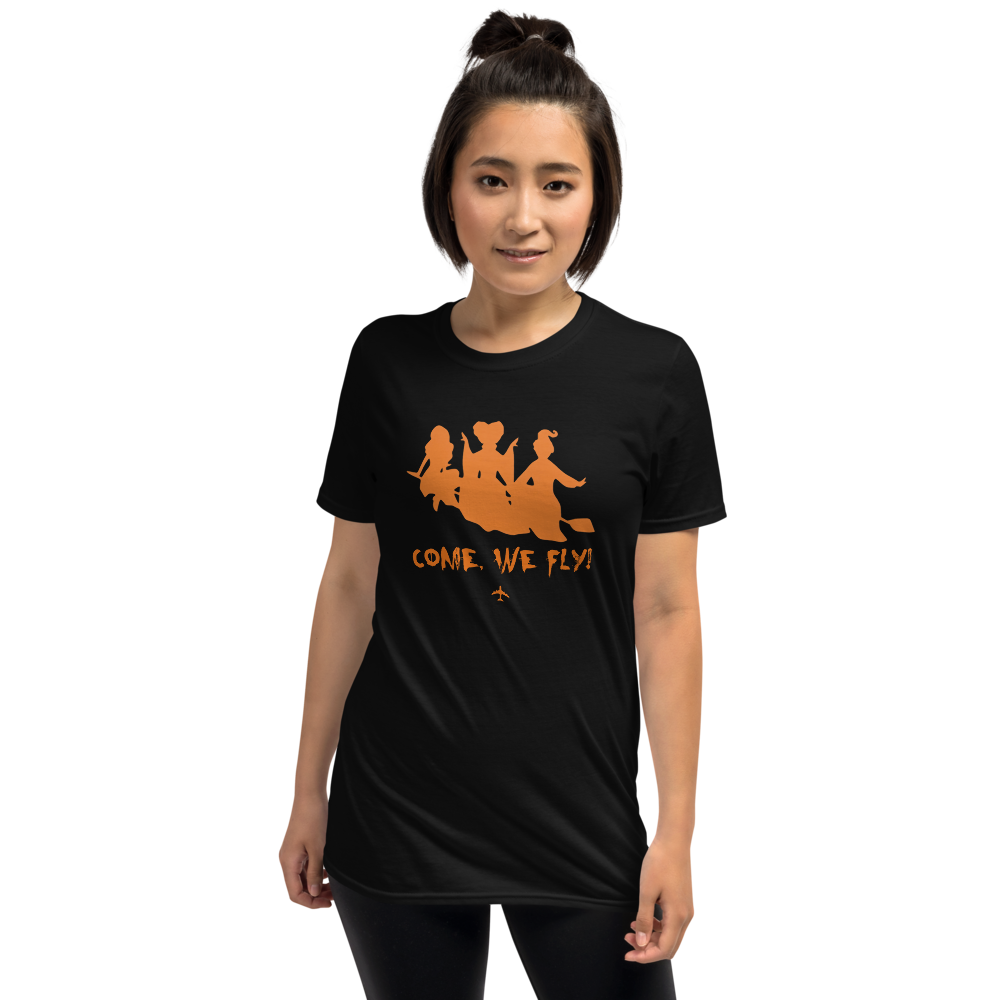 "Come, We Fly!" Hocus Pocus Tee - UNISEX - BLACK