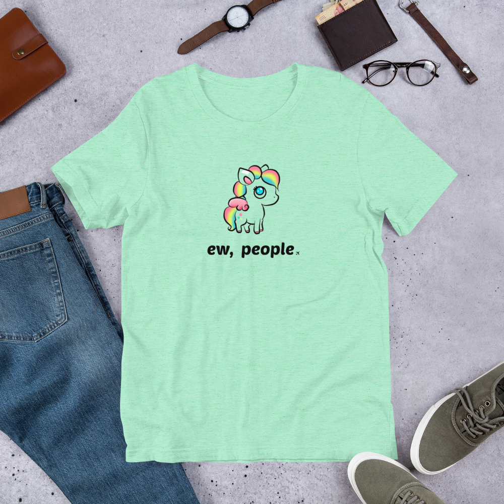 Passenger Shaming "Ew People" Unicorn Tee - UNISEX - 9 COLORS