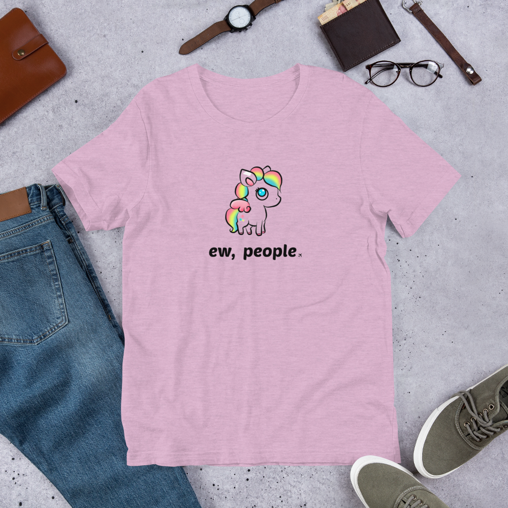 Passenger Shaming "Ew People" Unicorn Tee - UNISEX - 9 COLORS