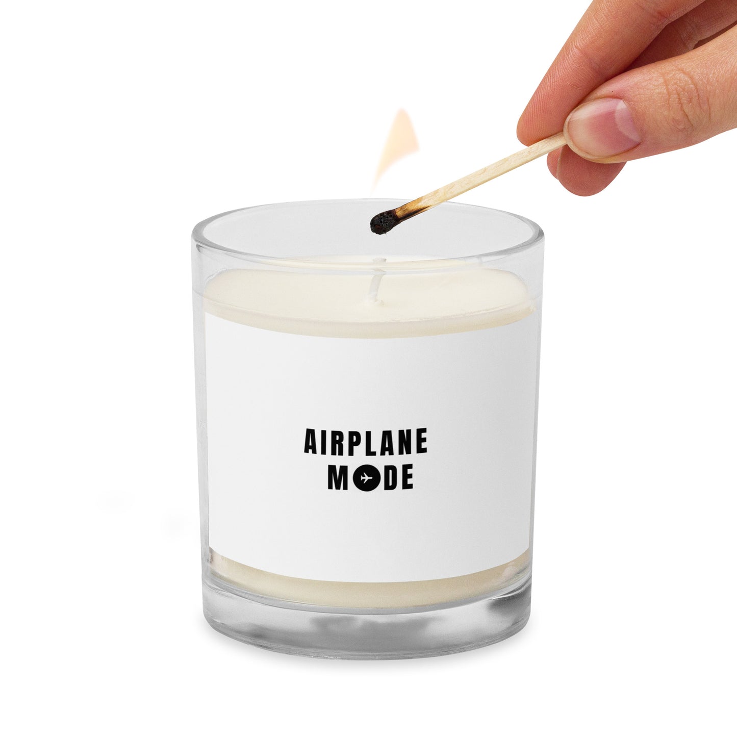 Airplane Mode Glass Jar Soy Wax Candle