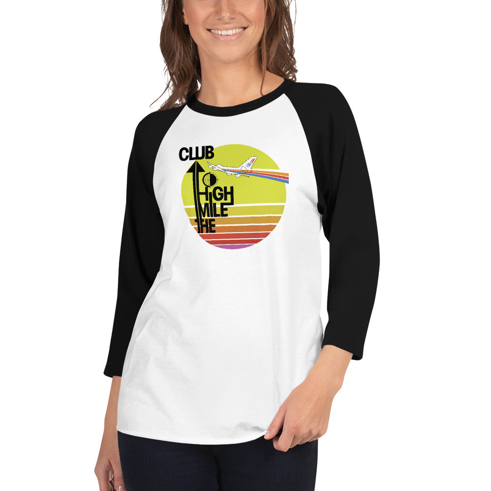 Retro "Mile High Club" Raglan Tee - Unisex - 4 COLORS