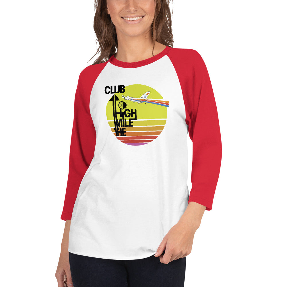 Retro "Mile High Club" Raglan Tee - Unisex - 4 COLORS