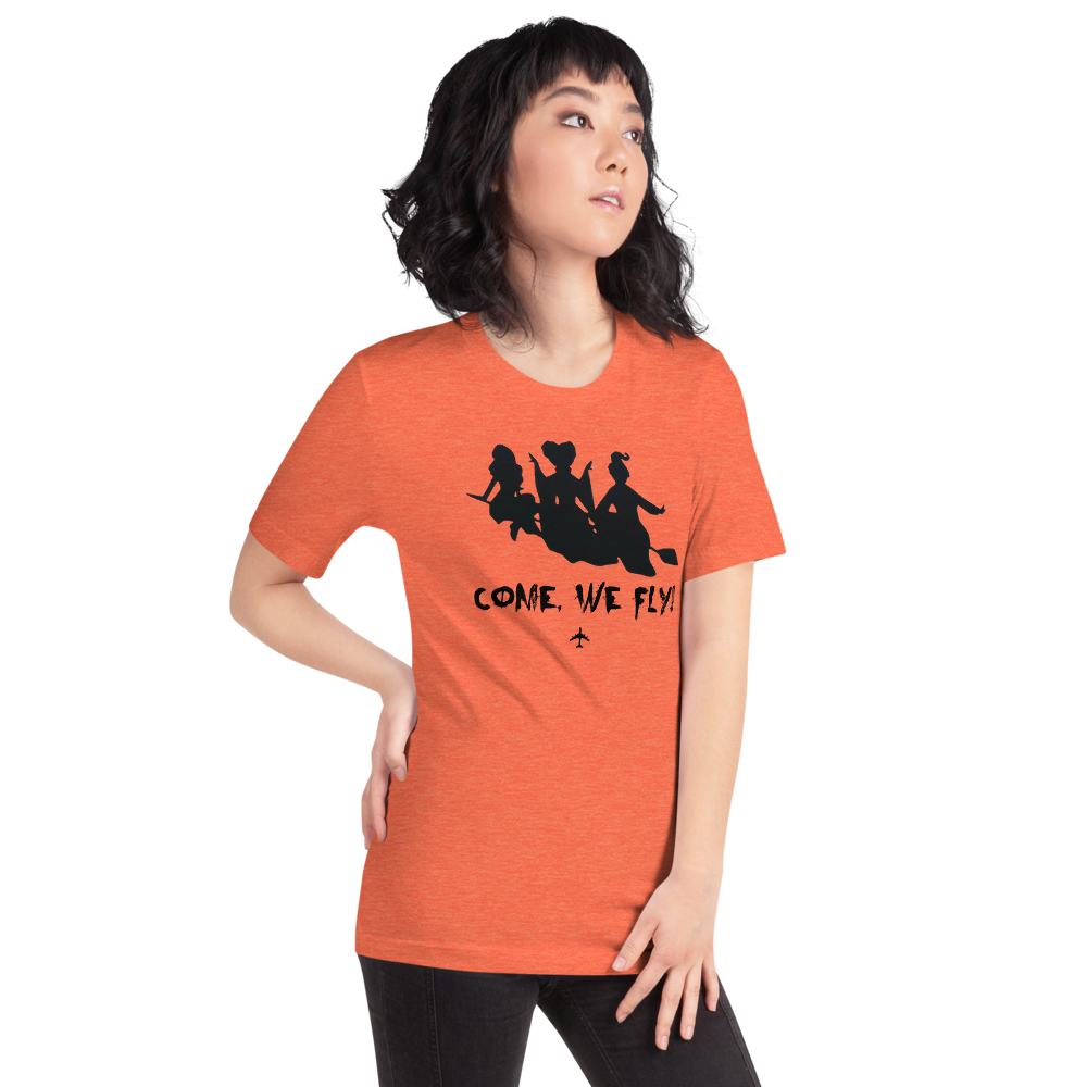 "Come, We Fly!" Hocus Pocus Tee - UNISEX - ORANGE - 2 COLORS