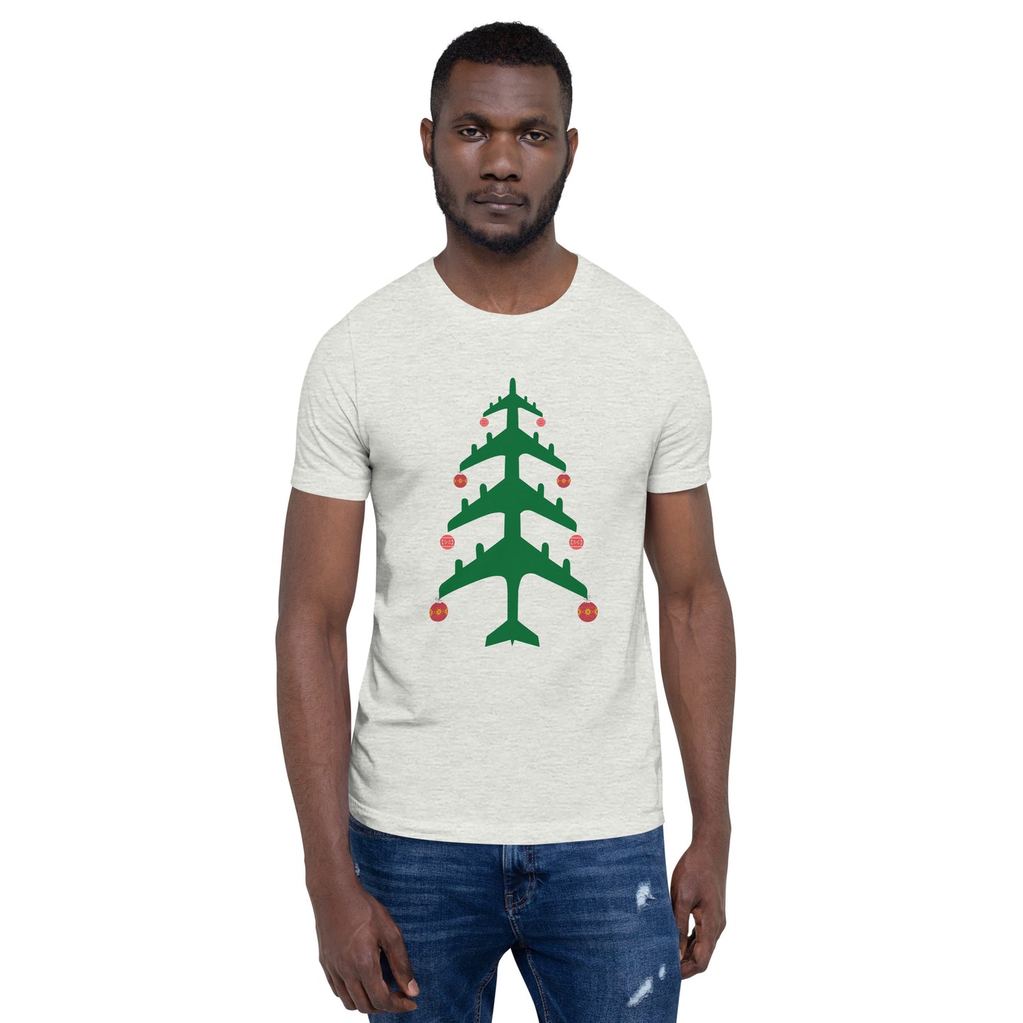 Airplane Christmas Tree Tee - UNISEX - 4 COLORS