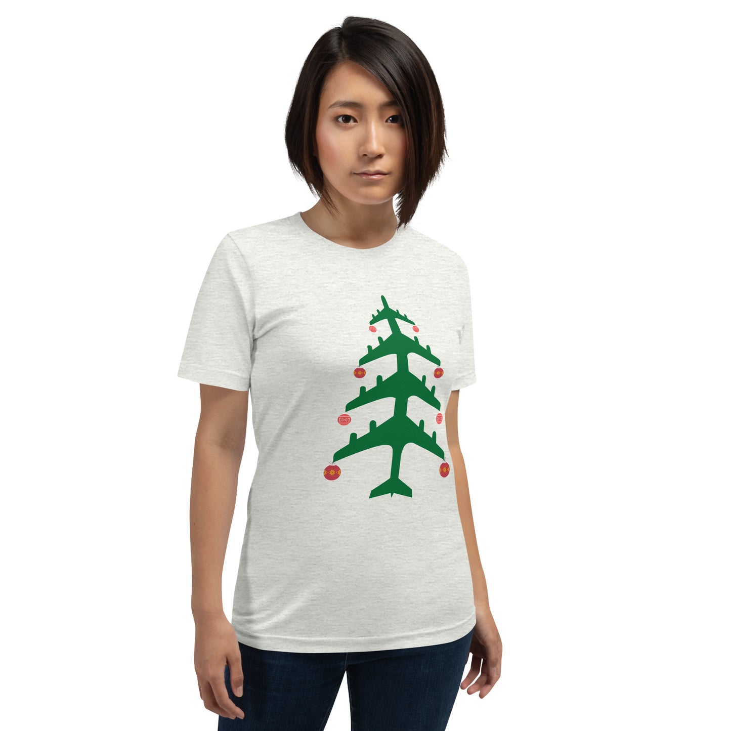 Airplane Christmas Tree Tee - UNISEX - 4 COLORS