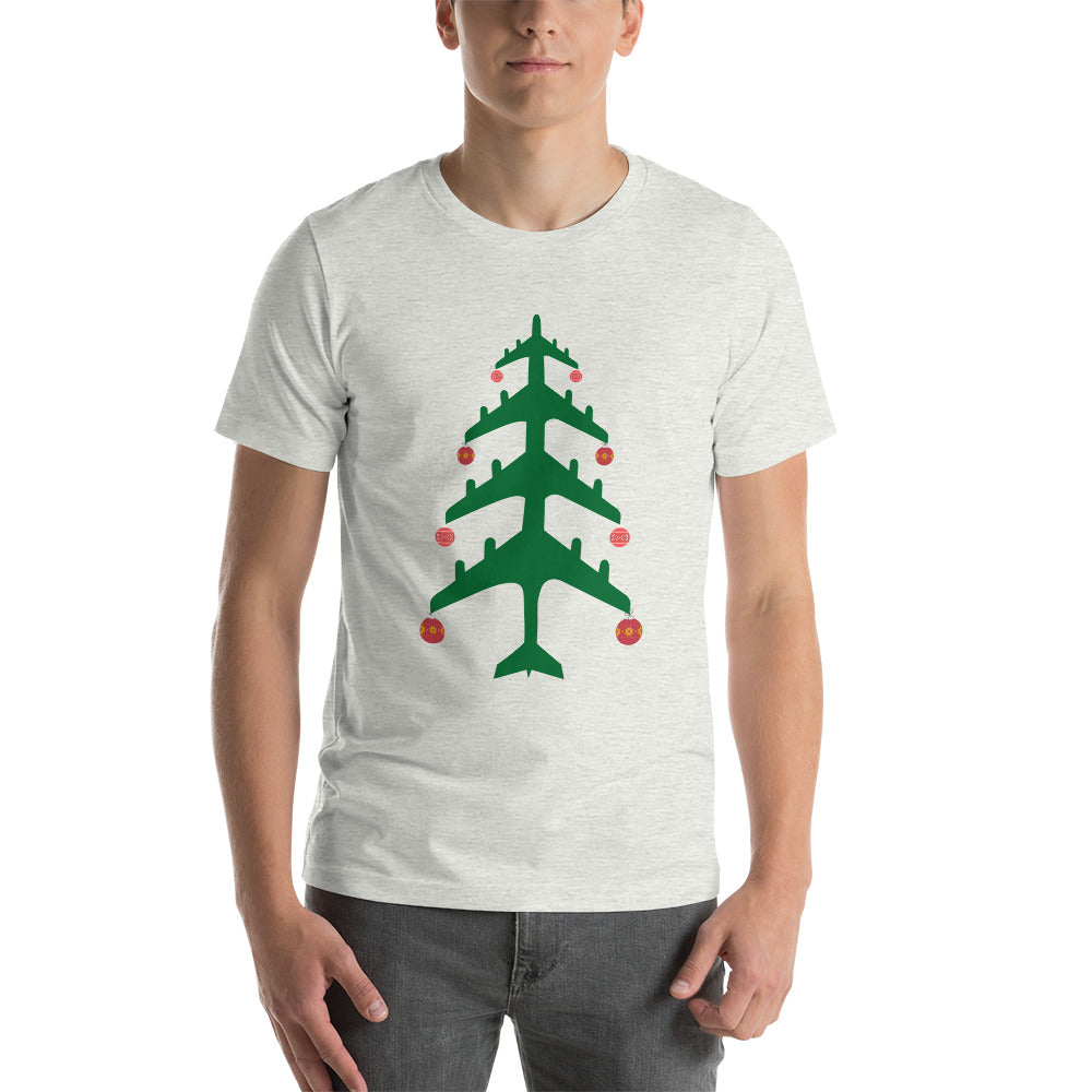 Airplane Christmas Tree Tee - UNISEX - 4 COLORS