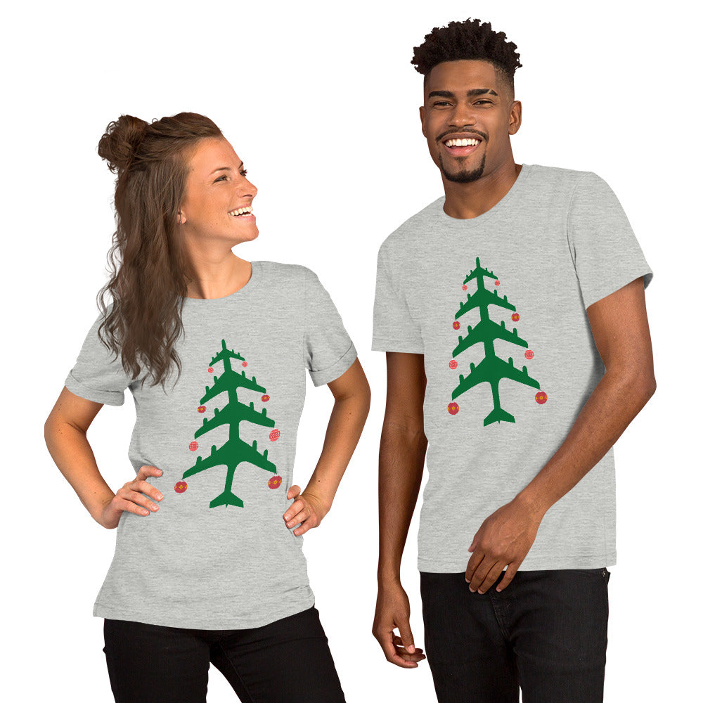 Airplane Christmas Tree Tee - UNISEX - 4 COLORS