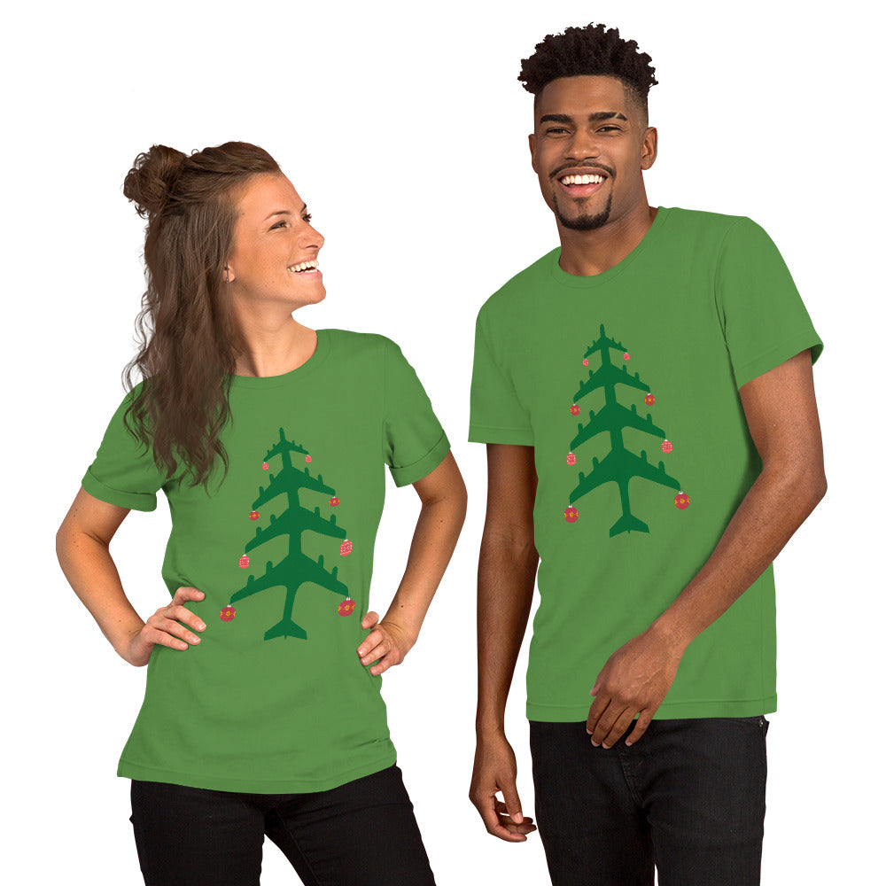 Airplane Christmas Tree Tee - UNISEX - 4 COLORS