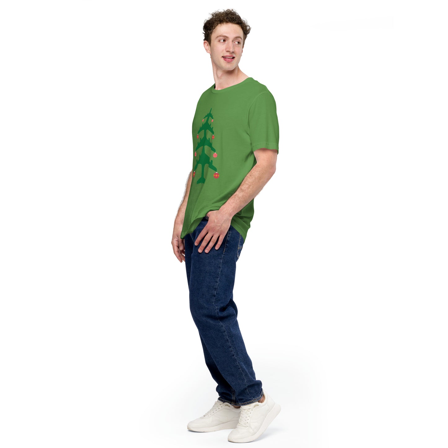 Airplane Christmas Tree Tee - UNISEX - 4 COLORS