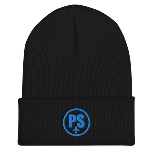 Passenger Shaming Embroidered Blue Thread Logo Cuffed Beanie - UNISEX - 4 COLORS