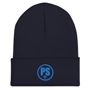 Passenger Shaming Embroidered Blue Thread Logo Cuffed Beanie - UNISEX - 4 COLORS