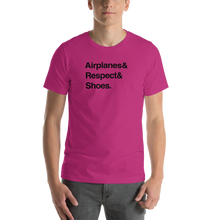 "Airplanes & Respect & Shoes" Helvetica Tee - UNISEX - 8 COLORS