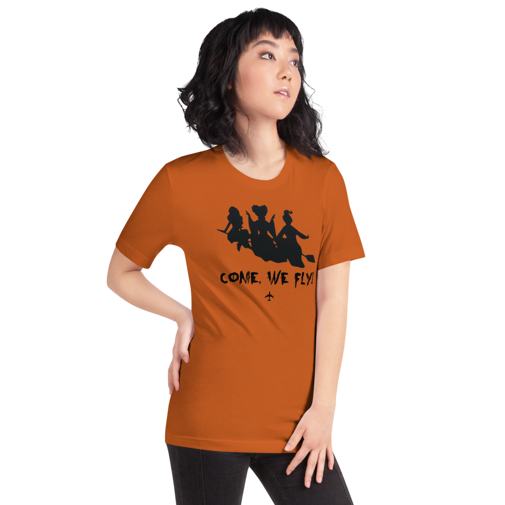 "Come, We Fly!" Hocus Pocus Tee - UNISEX - ORANGE - 2 COLORS