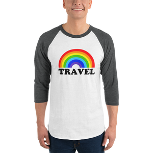 Rainbow Travel Raglan Tee - UNISEX