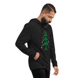 Airplane Christmas Tree Lightweight Hoodie - UNISEX - 2 COLORS
