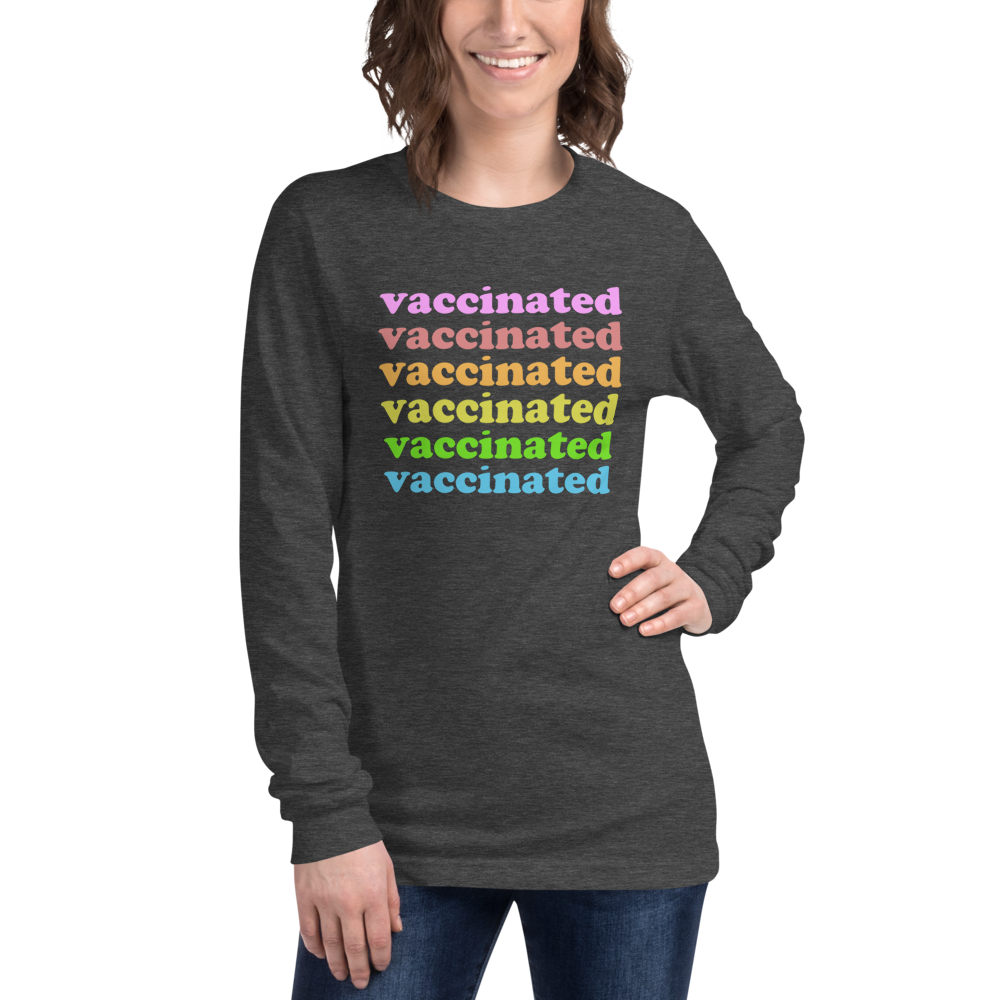 Vaccinated Repeat Long Sleeve Tee - UNISEX - 2 COLORS