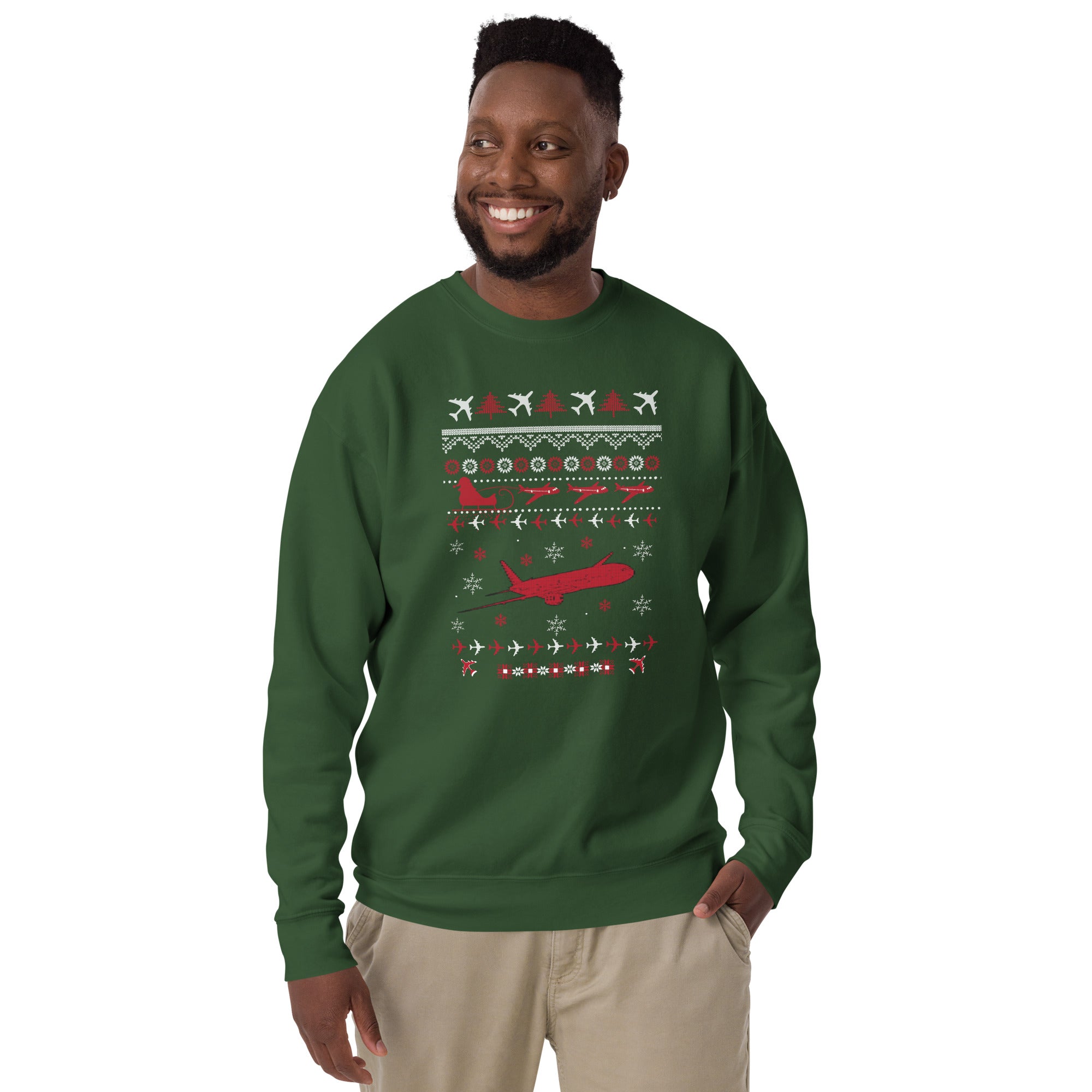 Green christmas sale sweatshirt