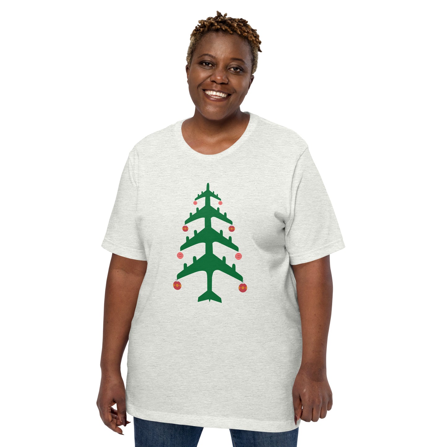 Airplane Christmas Tree Tee - UNISEX - 4 COLORS