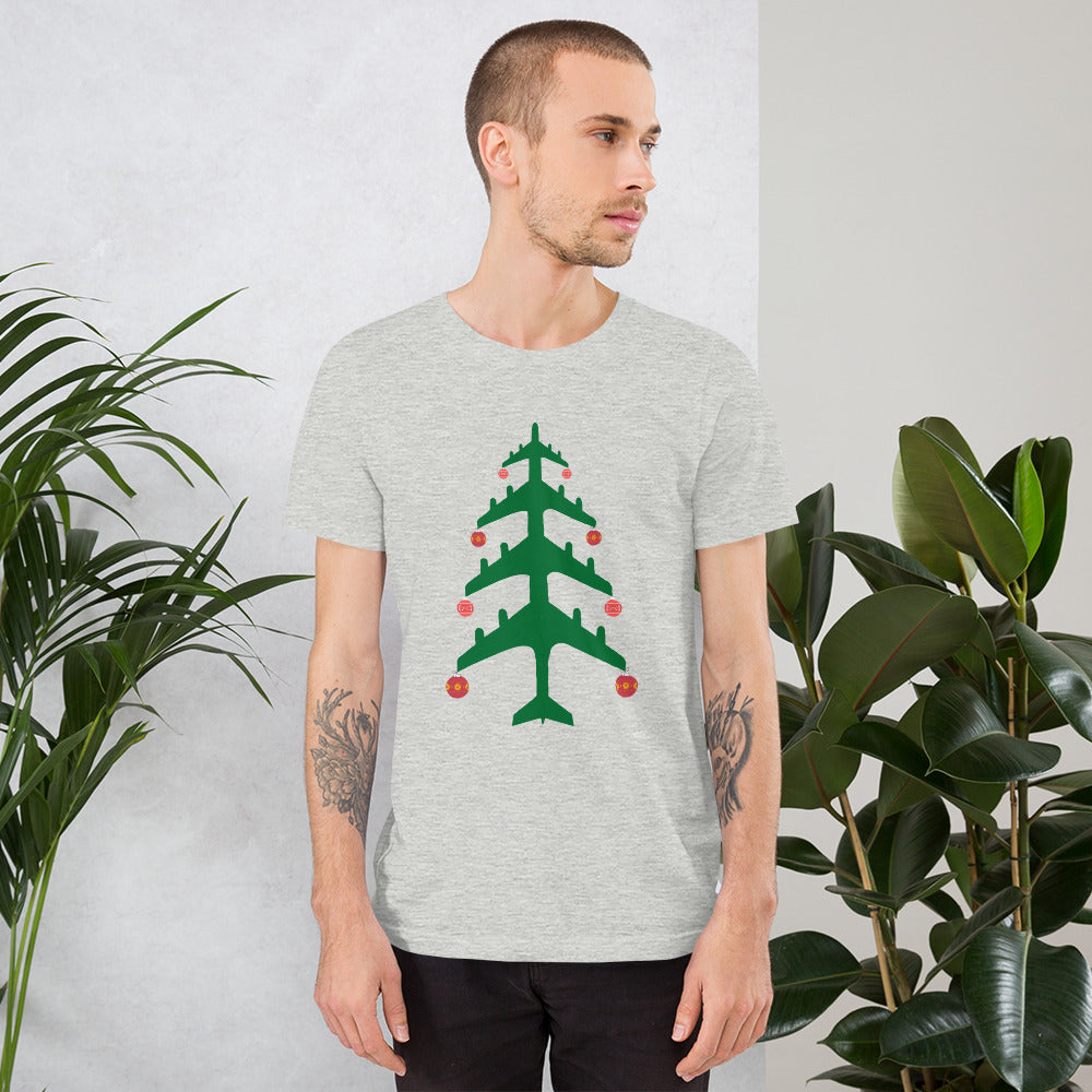 Airplane Christmas Tree Tee - UNISEX - 4 COLORS