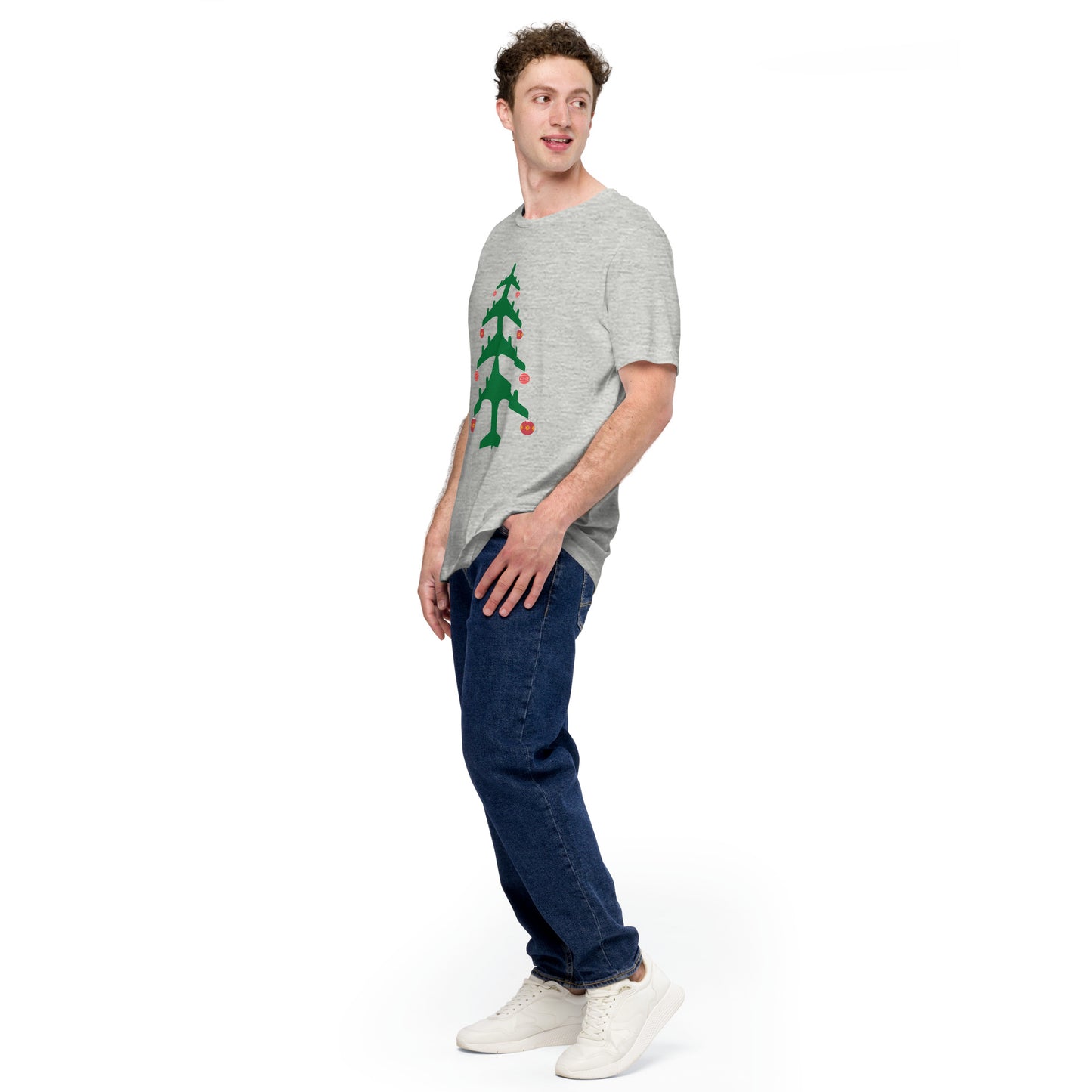 Airplane Christmas Tree Tee - UNISEX - 4 COLORS