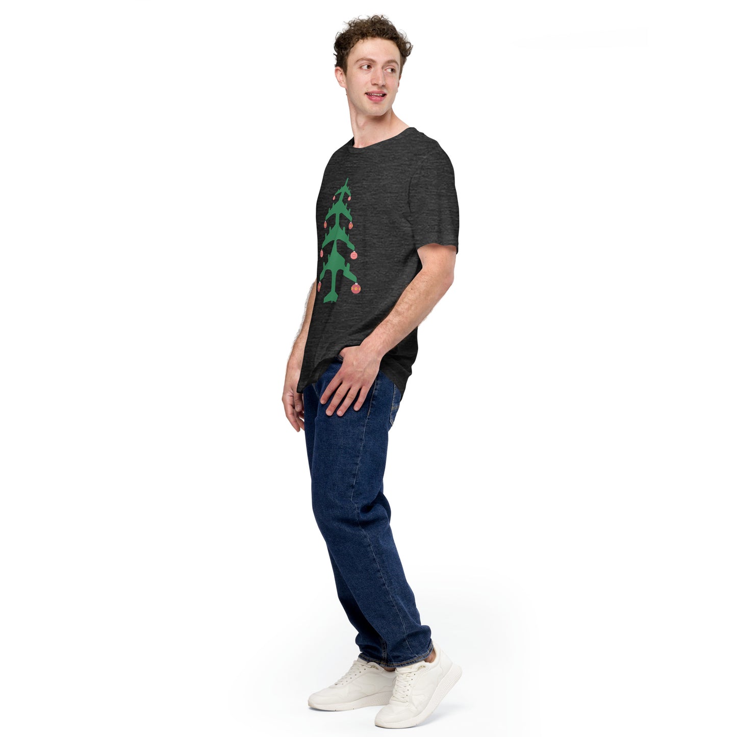 Airplane Christmas Tree Tee - UNISEX - 4 COLORS