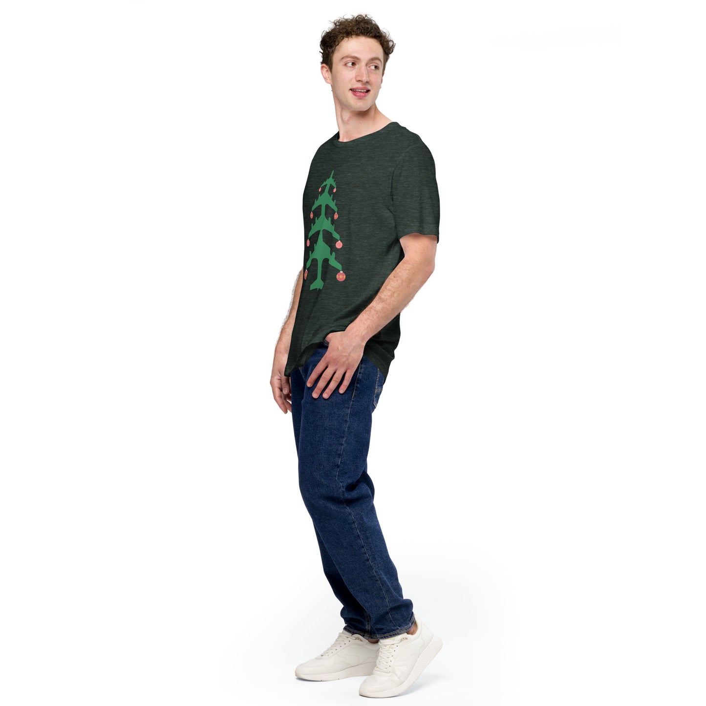 Airplane Christmas Tree Tee - UNISEX - 4 COLORS