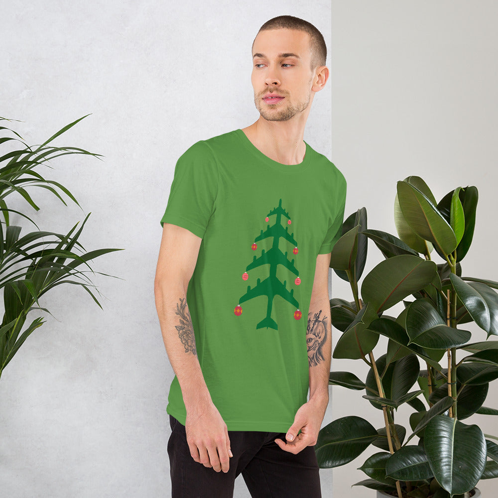 Airplane Christmas Tree Tee - UNISEX - 4 COLORS