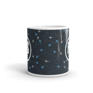 "Around The World" Airplane PS Logo Mug - 11oz